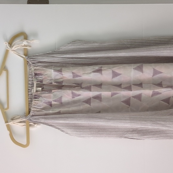 The Borboleta boutique beachy lightweight Midi Geometric print Dress side pocket - Picture 2 of 8